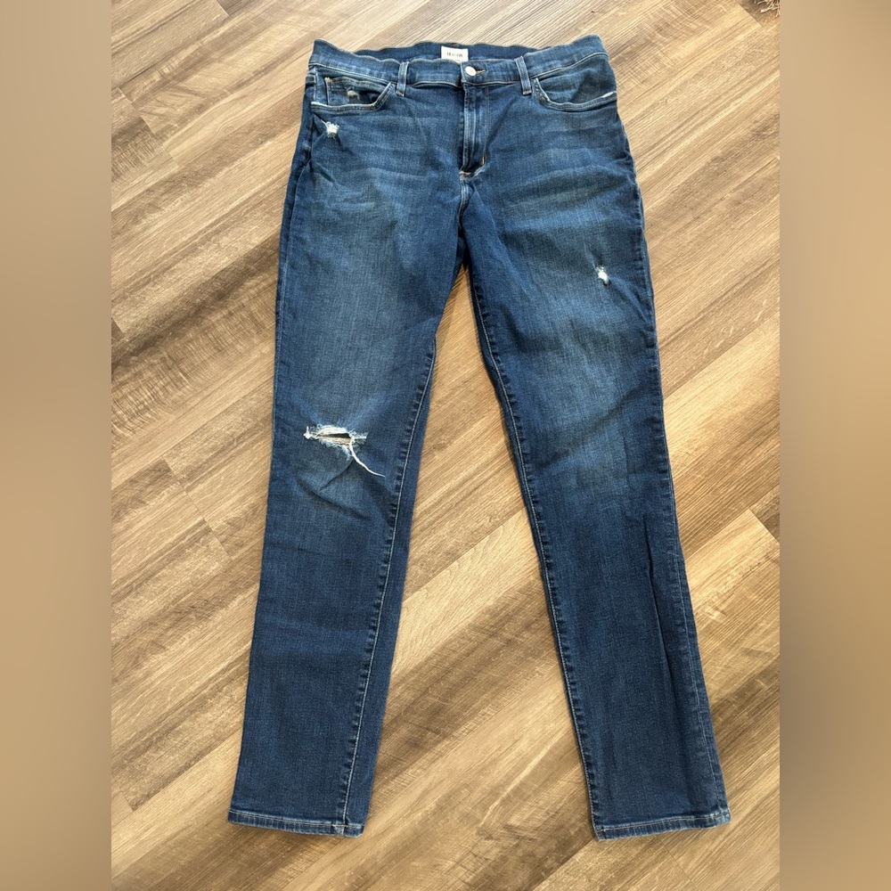 Men’s Hudson Jeans Dark Blue Distressed Ace Lawrence Skinny Jeans - Waist 36